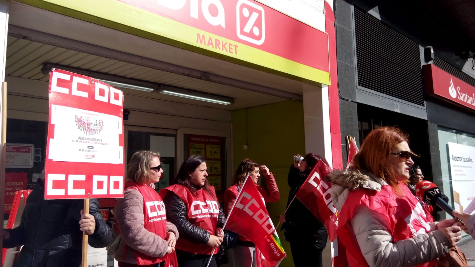 Huelga en Supermercados Dia en La Rioja